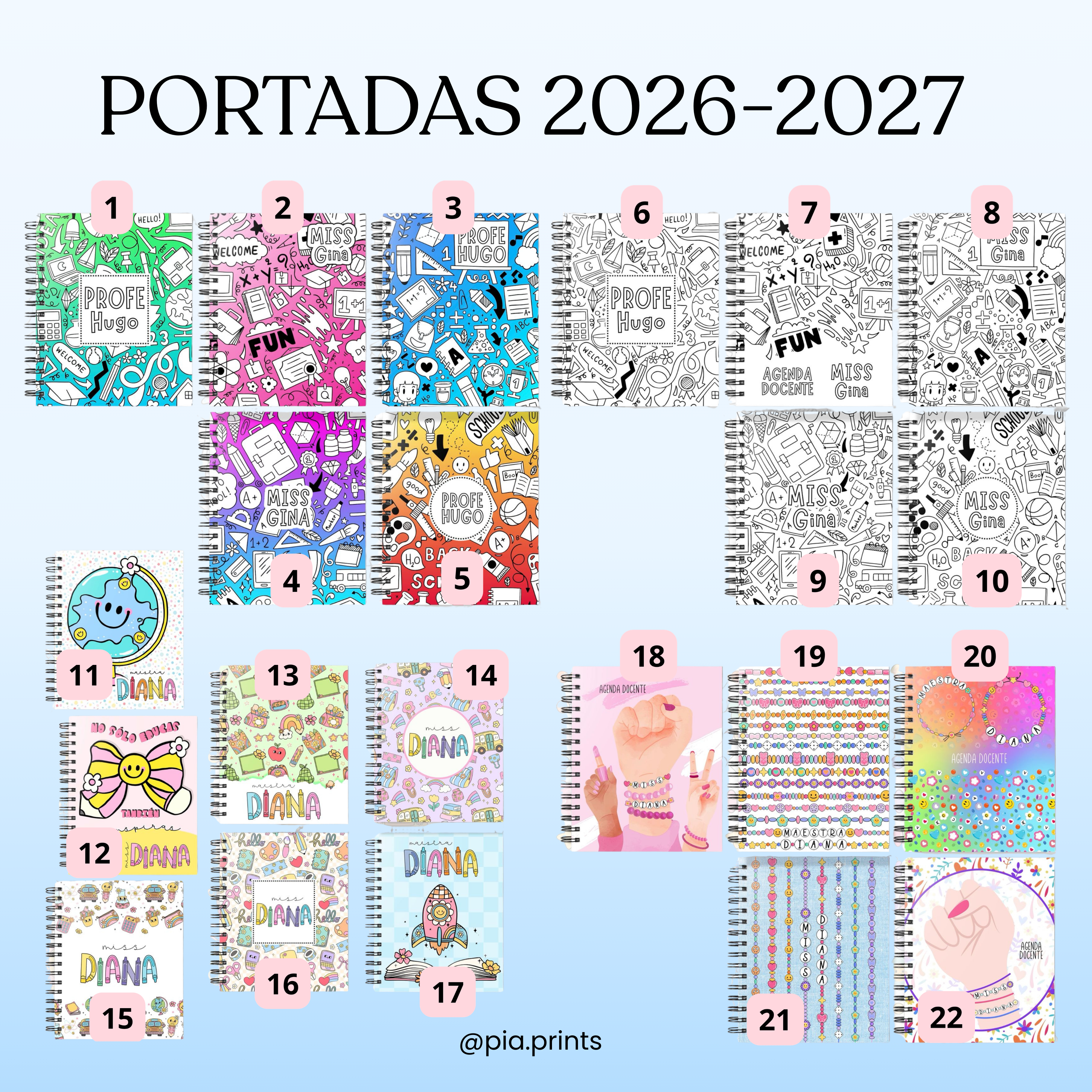 Paquete: Agenda Docente 26-27 + Libreta + Bitácora