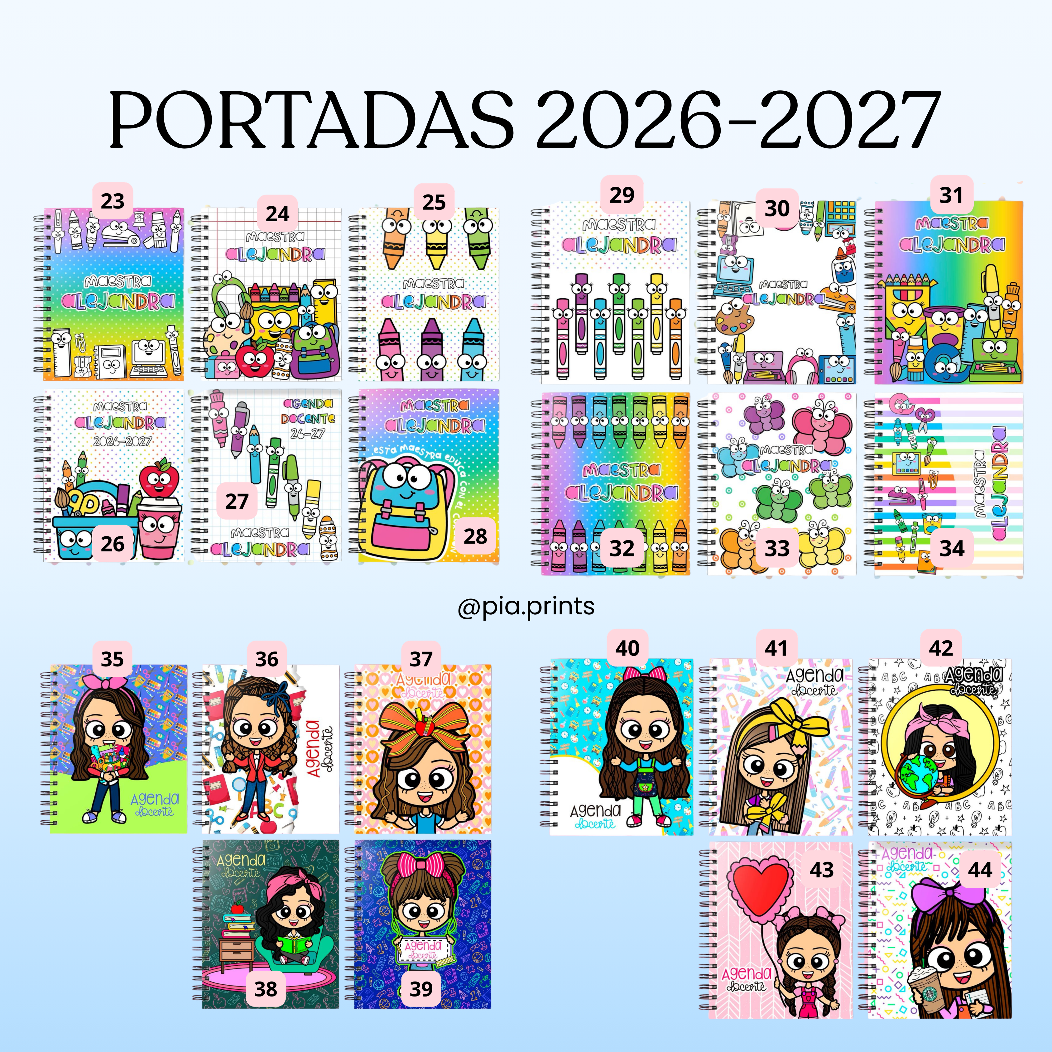 Paquete: Agenda Docente 2026-2027 + Libreta