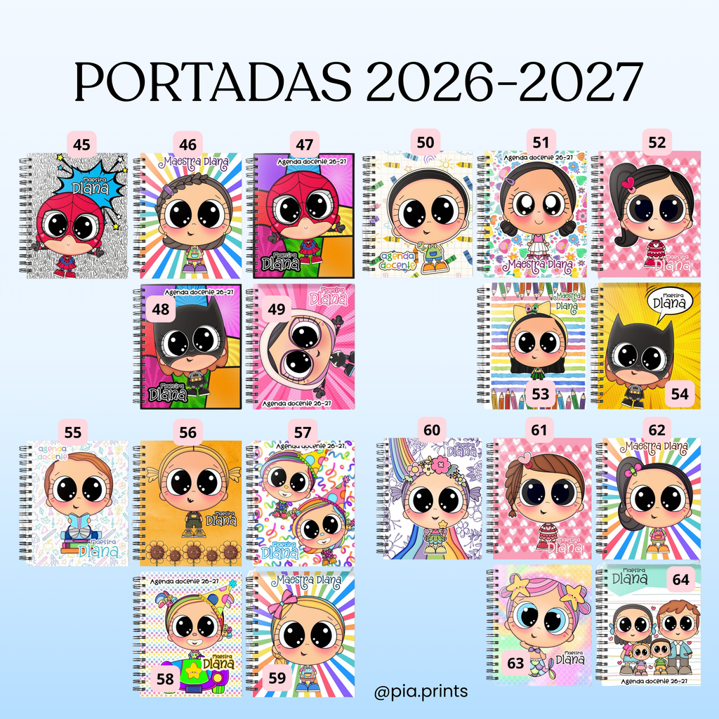 Paquete: Agenda Docente 2026-2027 + Libreta