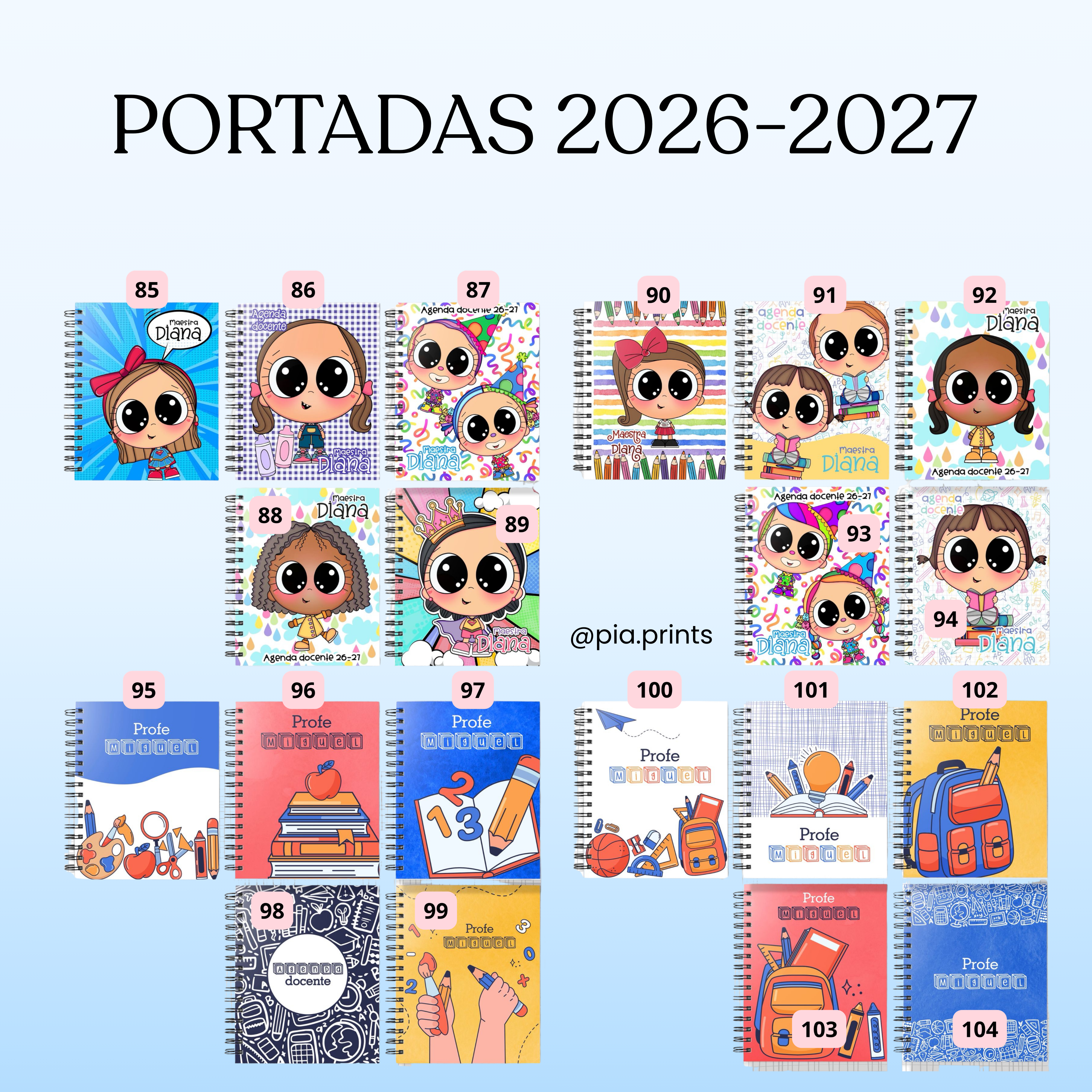 Paquete: Agenda Docente 26-27 + Libreta + Bitácora