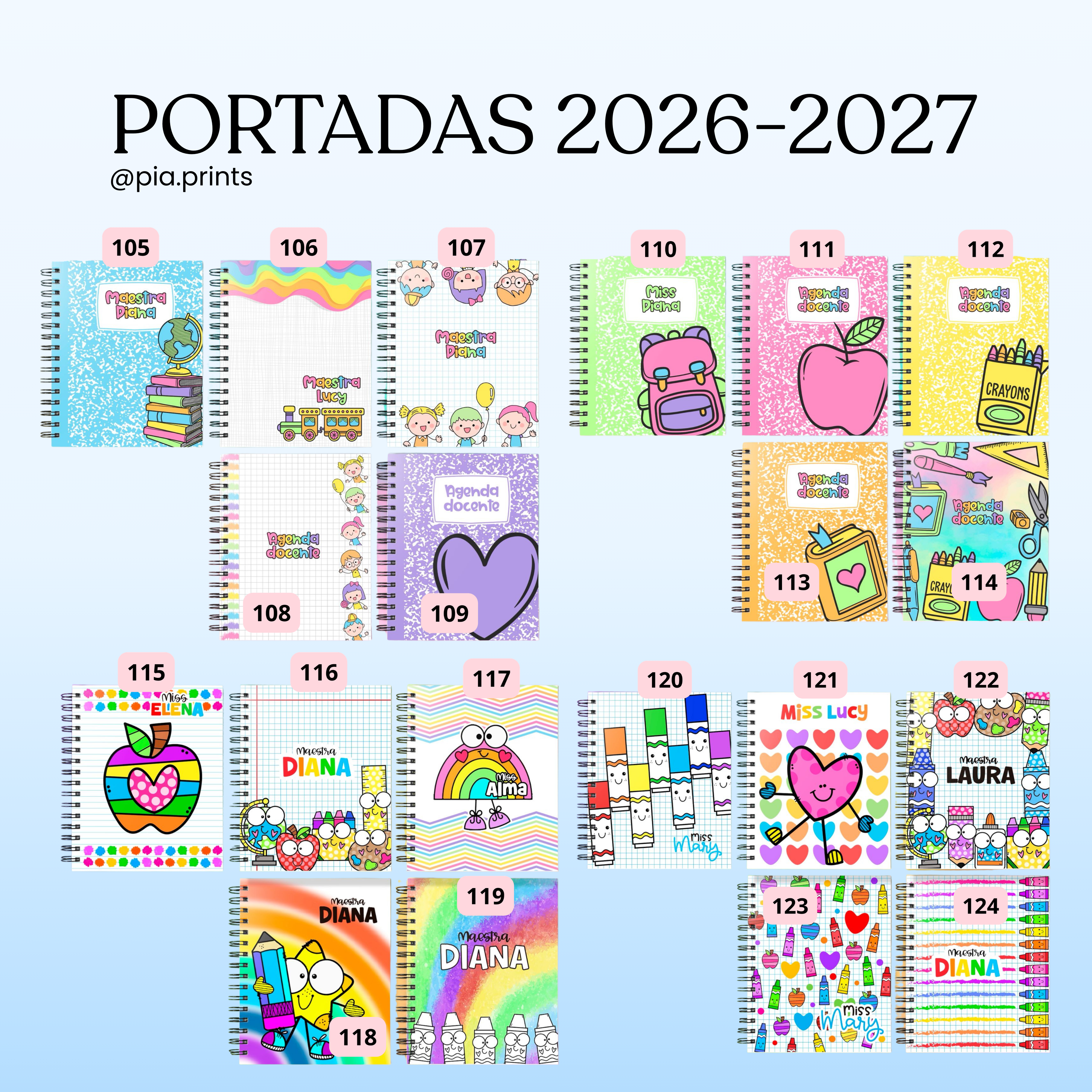 Paquete: Agenda Docente 2026-2027 + Libreta