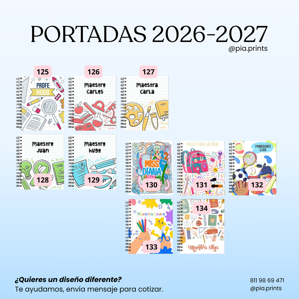Paquete: Agenda Docente 26-27 + Libreta + Bitácora